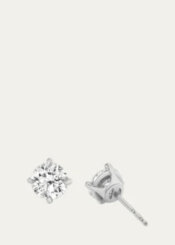 VRAI14K Gold Brilliant Round Solitaire Lab Grown Diamond Stud Earrings, 1.0tcw