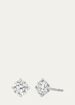 VRAI14K Gold Brilliant Round Solitaire Lab Grown Diamond Stud Earrings, 1.0tcw