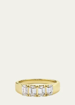 VRAI14K Gold Lab Grown Diamond Emerald Tetrad Ring, 1.00tcw
