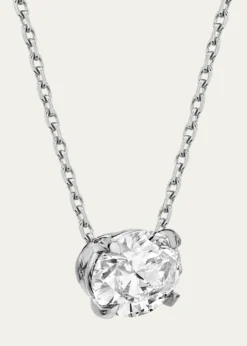 VRAIOval-Cut Solitaire Lab Grown Diamond Necklace, 1.0tcw