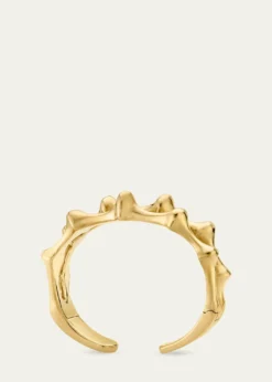 Vram18K Yellow Gold Chrona II Hinged Cuff Bracelet