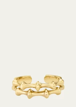 Vram18K Yellow Gold Chrona II Hinged Cuff Bracelet