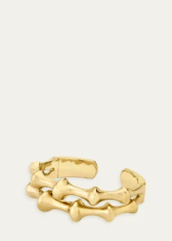 Vram18K Yellow Gold Chrona II Hinged Cuff Bracelet