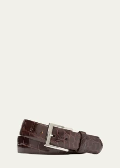 W. KleinbergGlazed Alligator Belt