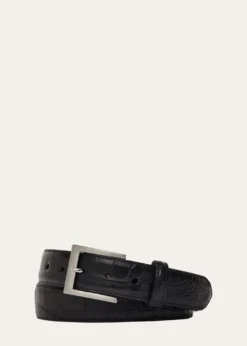 W. KleinbergMen's Matte Alligator Belt