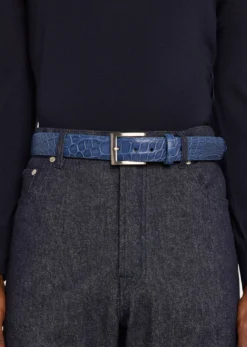 W. KleinbergMen's Matte Alligator Belt