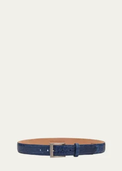 W. KleinbergMen's Matte Alligator Belt