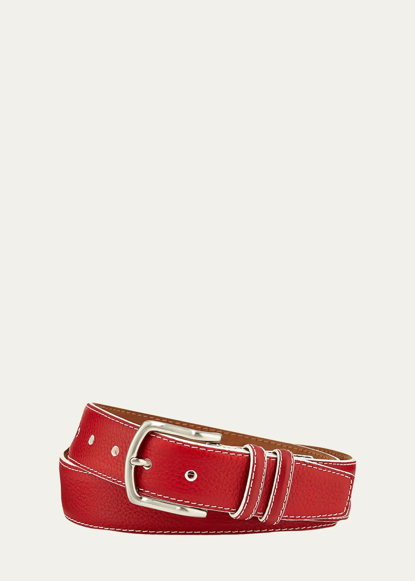 W. KleinbergMen's South Beach Pebbled Leather Belt