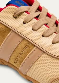 Wales BonnerMixed Leather Low-Top Sneakers