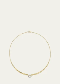 Walters FaithMorrell Graduated Link Necklace with Single Diamond Link