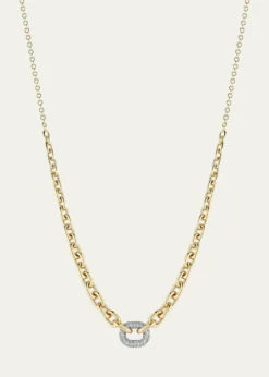 Walters FaithMorrell Graduated Link Necklace with Single Diamond Link