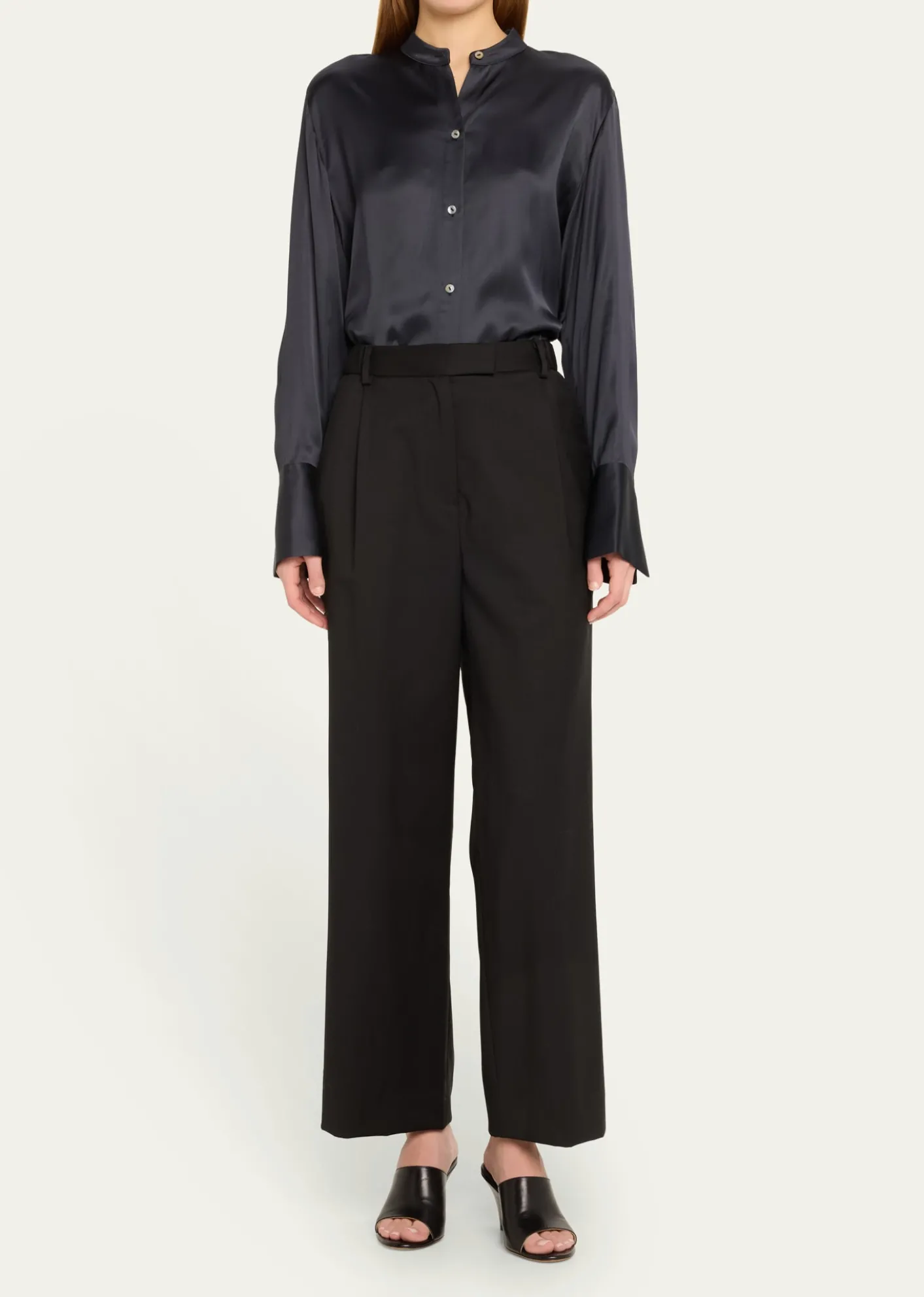 WE-AR4Pleated Boyfriend Pants