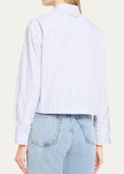 WE-AR4The CC Striped Drawstring Cotton Shirt