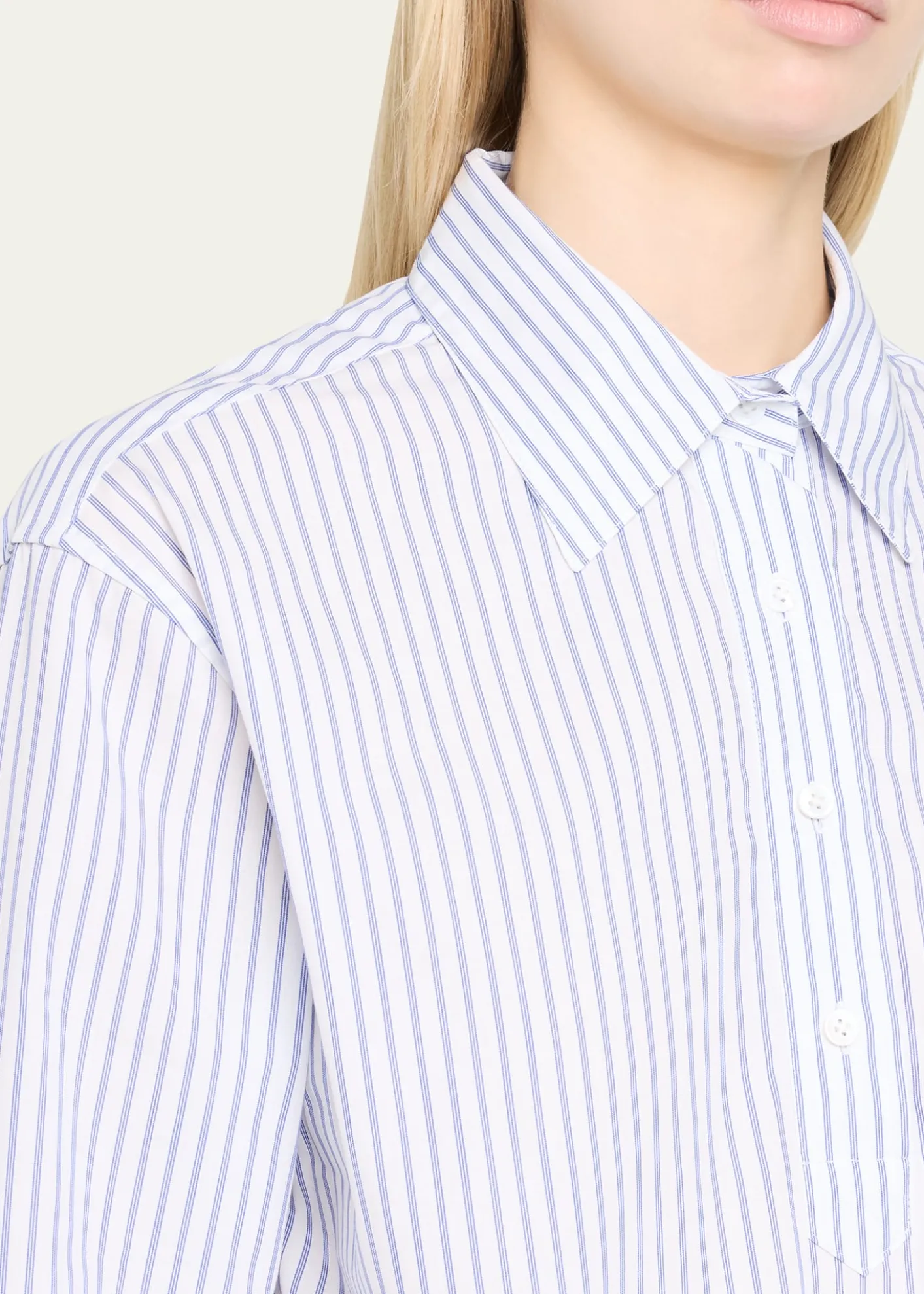 WE-AR4The CC Striped Drawstring Cotton Shirt