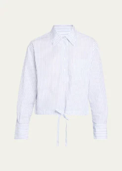 WE-AR4The CC Striped Drawstring Cotton Shirt