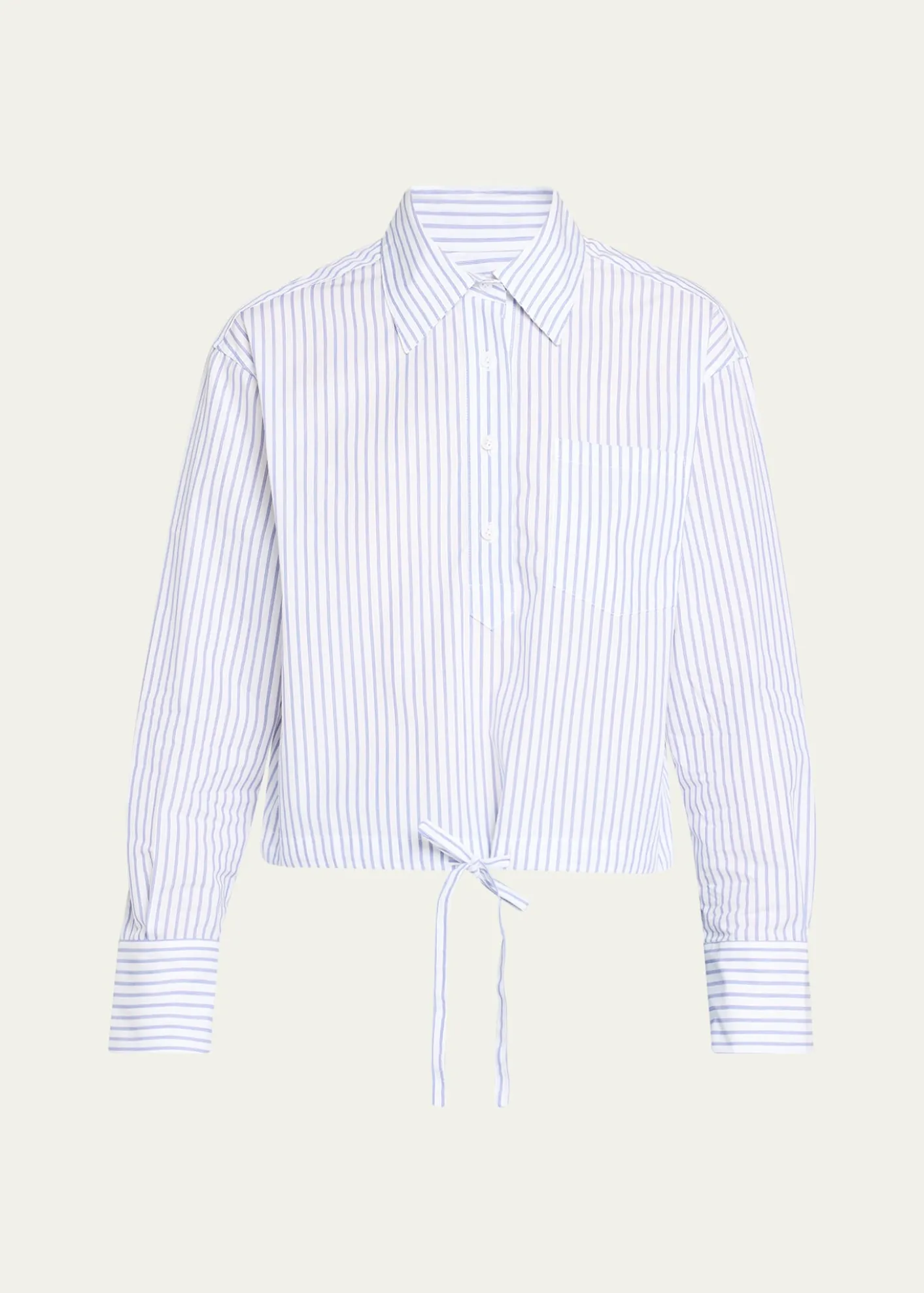 WE-AR4The CC Striped Drawstring Cotton Shirt