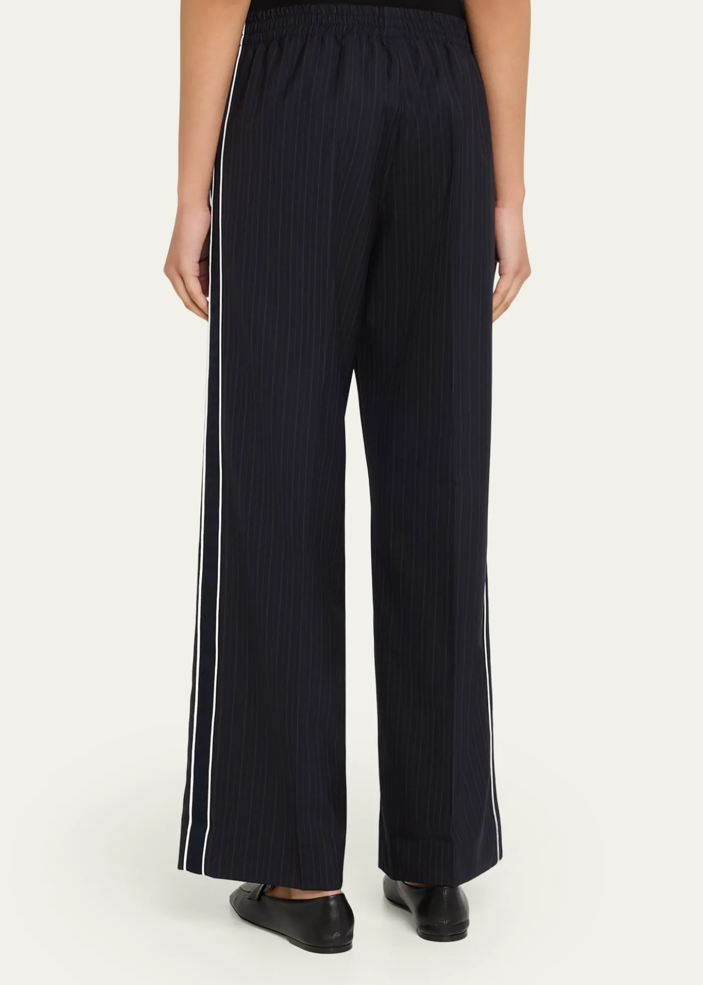 WE-AR4The Chaplin Pinstripe Straight-Leg Trousers