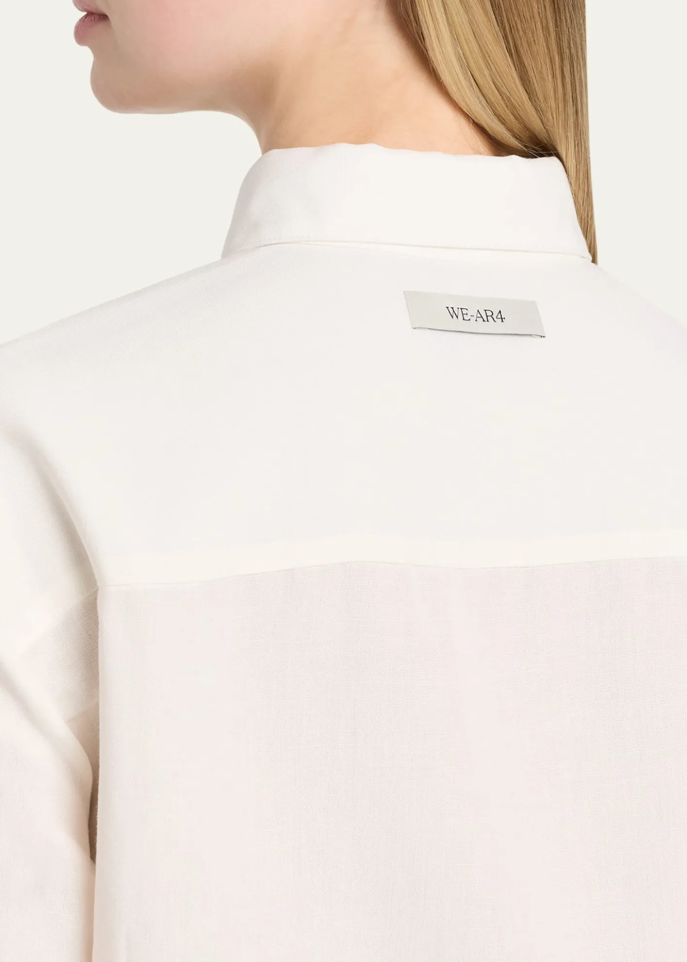 WE-AR4The Riva Drawstring Linen-Blend Shirt
