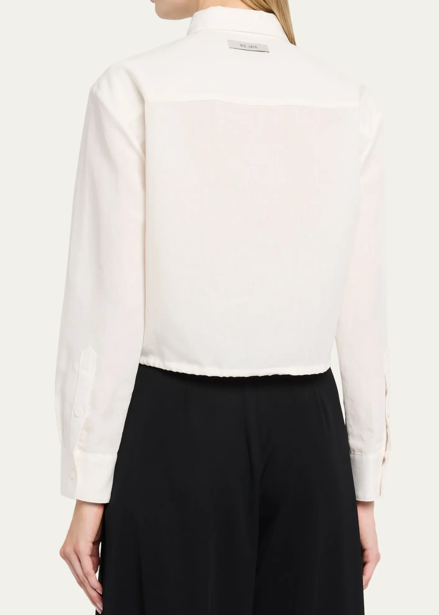 WE-AR4The Riva Drawstring Linen-Blend Shirt
