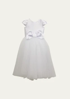 White Label by ZoeGirl's Elizabeth Satin Bow Tulle Dress, Size 2-12