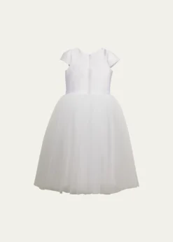 White Label by ZoeGirl's Elizabeth Satin Bow Tulle Dress, Size 2-12