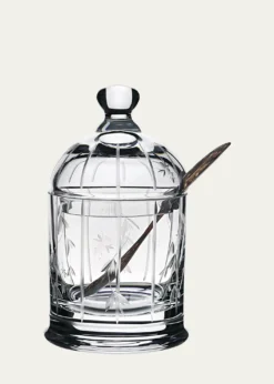 William Yeoward CrystalAbby Honey Jar with Spoon, 8 oz.