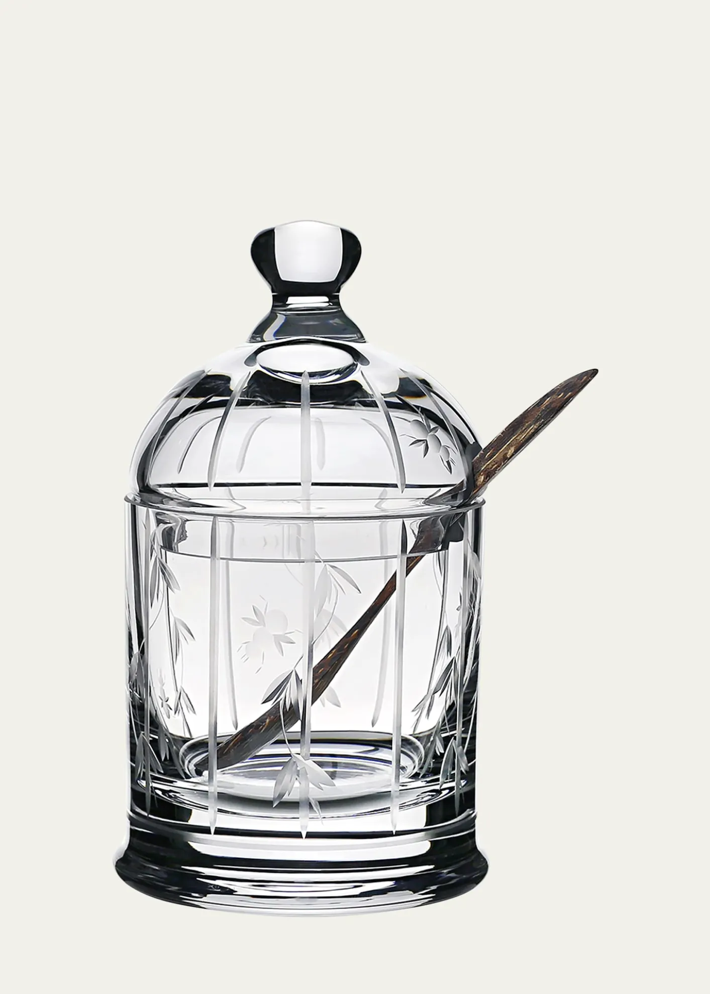William Yeoward CrystalAbby Honey Jar with Spoon, 8 oz.