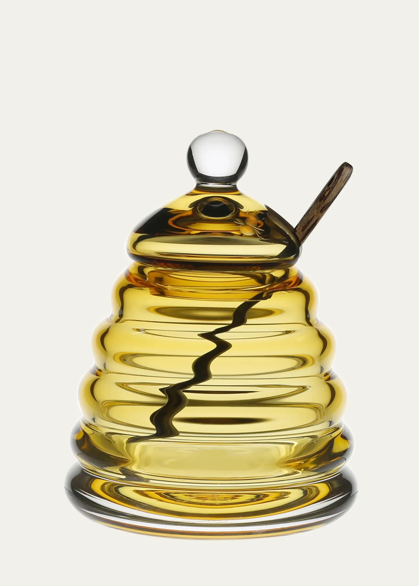 William Yeoward CrystalHoneycomb Honey Jar & Spoon
