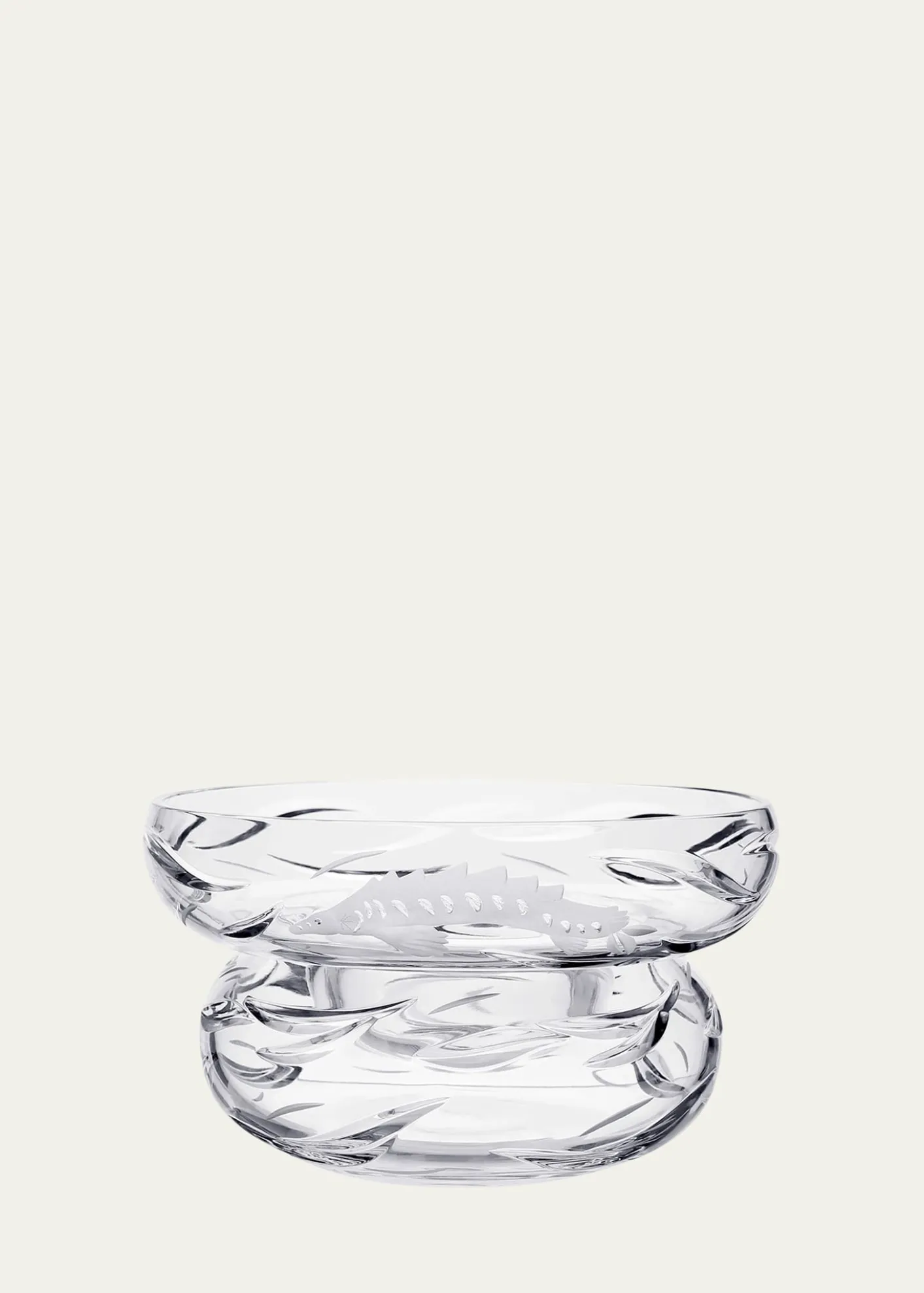 William Yeoward CrystalPersephone Caviar Server w/ Mother-of-Pearl Spoon