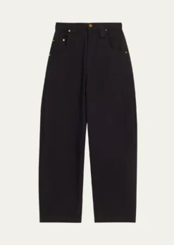 Willy ChavarriaBad Girl Wide Barrel-Leg Jeans