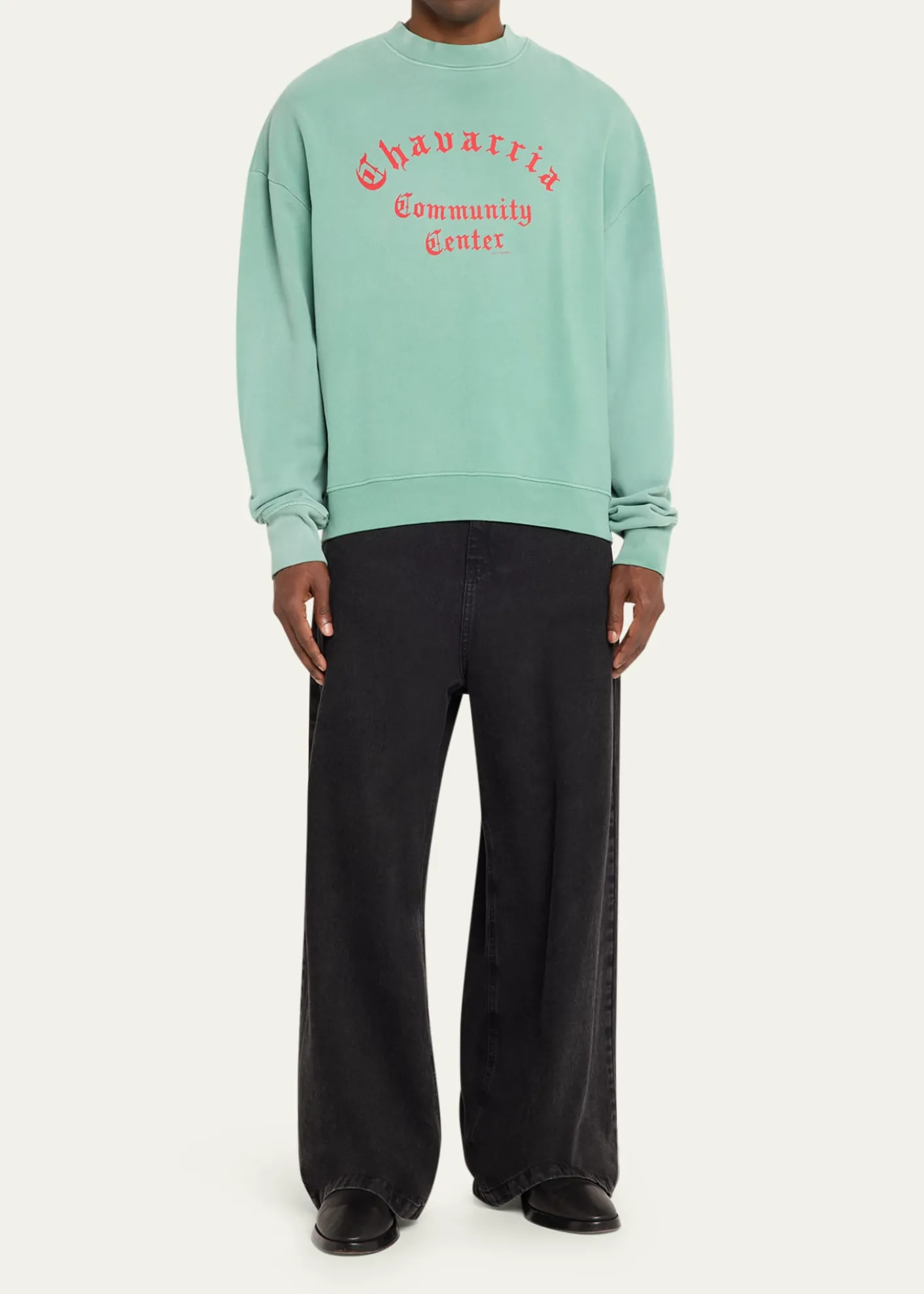 Willy ChavarriaMen's Hooligan Cotton Crewneck Sweater