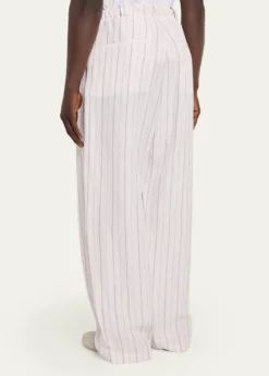 Willy ChavarriaMen's Toluca Striped Oversized Linen-Blend Pants