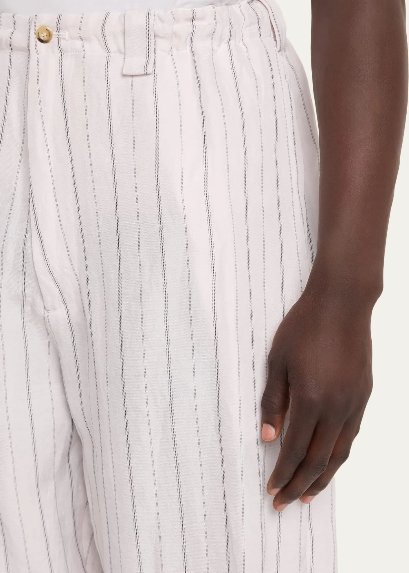 Willy ChavarriaMen's Toluca Striped Oversized Linen-Blend Pants