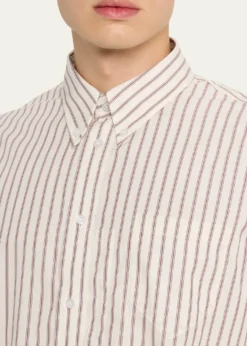 Willy ChavarriaMen's Veterano Stripe Button-Down Shirt with Pocket