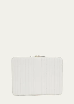 WOLFMaria Rectangle Quilted Zip Jewelry Case