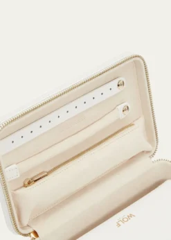 WOLFMaria Rectangle Quilted Zip Jewelry Case
