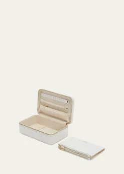 WOLFMaria Rectangle Quilted Zip Jewelry Case