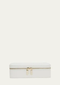 WOLFMaria Rectangle Quilted Zip Jewelry Case