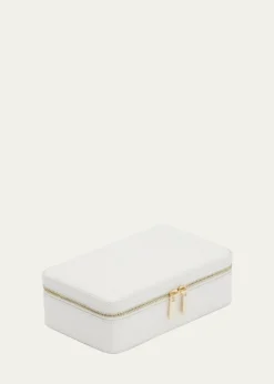 WOLFMaria Rectangle Quilted Zip Jewelry Case