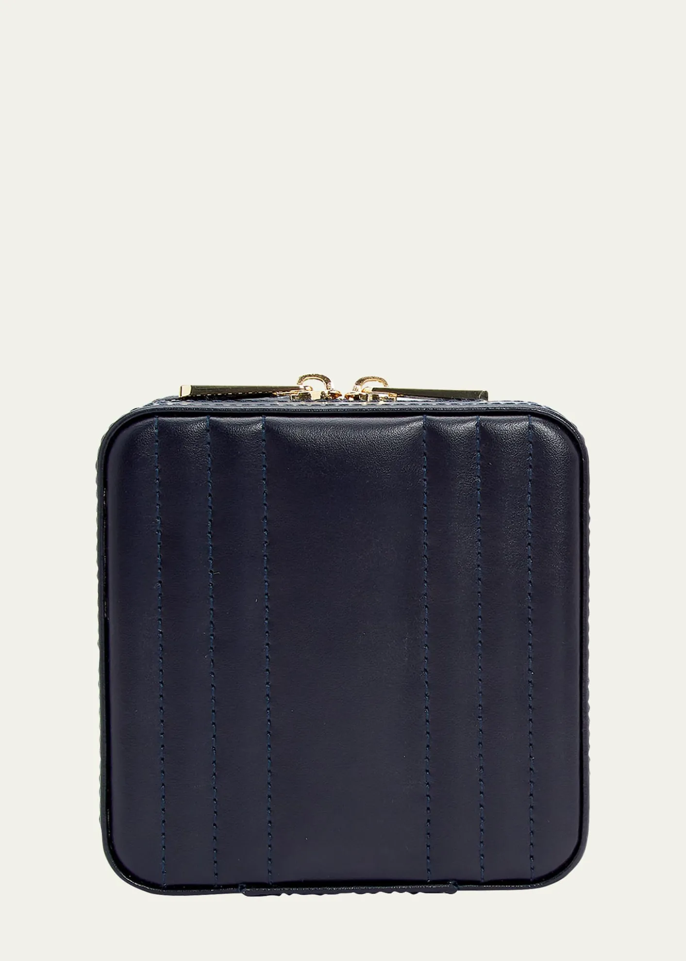 WOLFMaria Square Quilted Zip Jewelry Case
