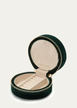 WOLFZoe Round Travel Jewelry Case