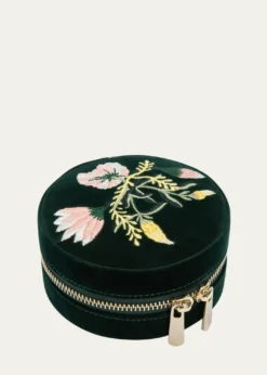 WOLFZoe Round Travel Jewelry Case