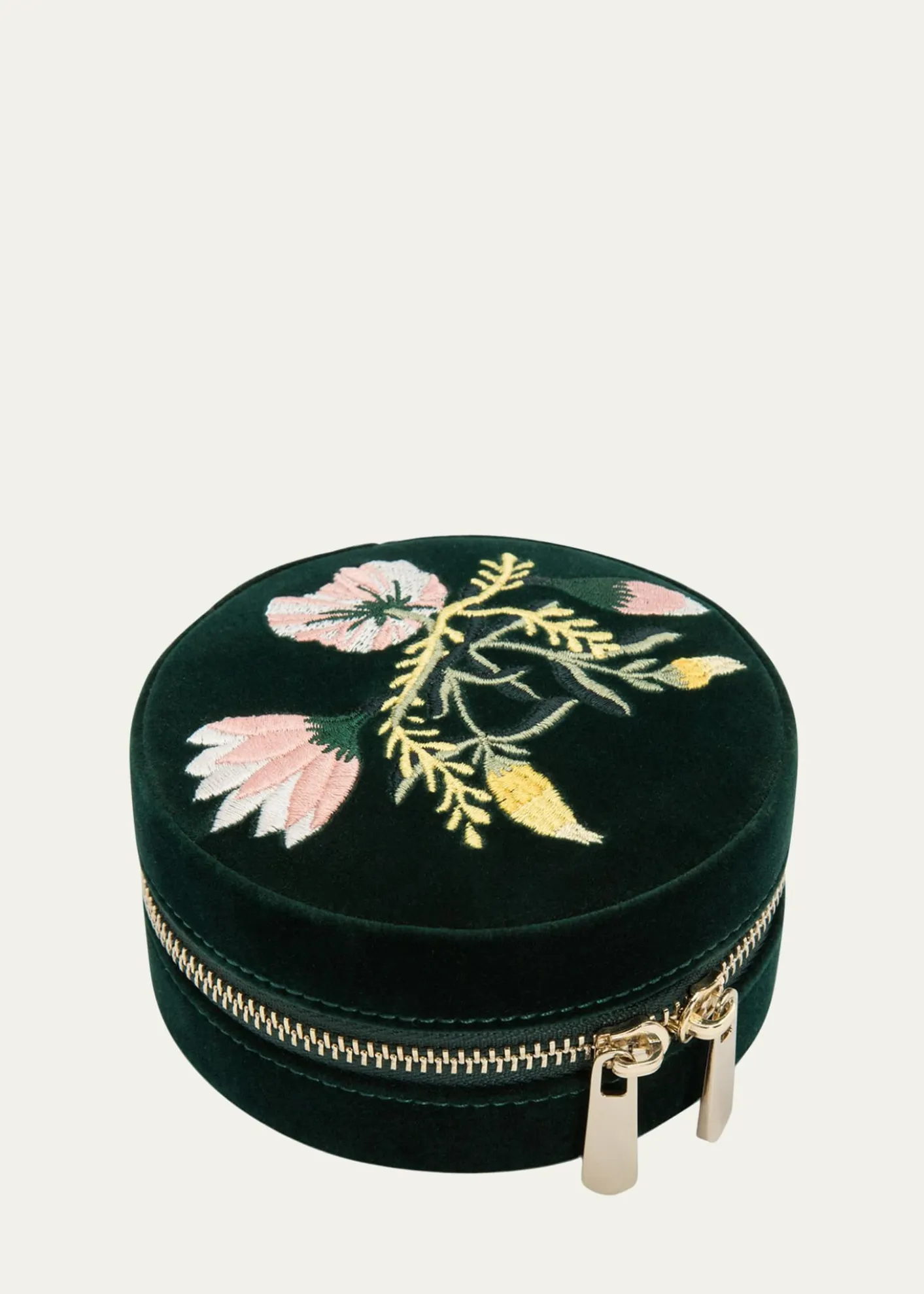WOLFZoe Round Travel Jewelry Case