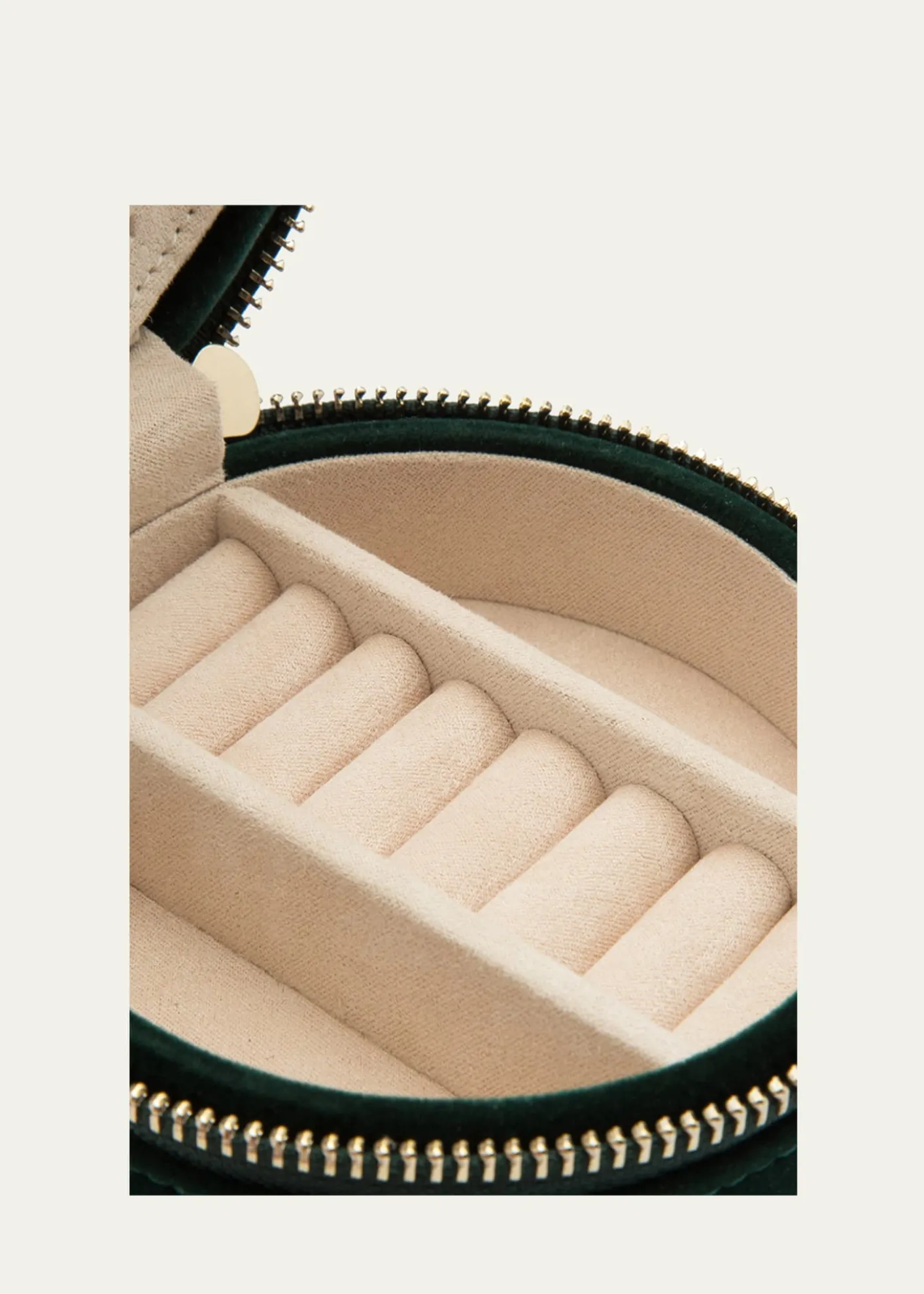 WOLFZoe Round Travel Jewelry Case