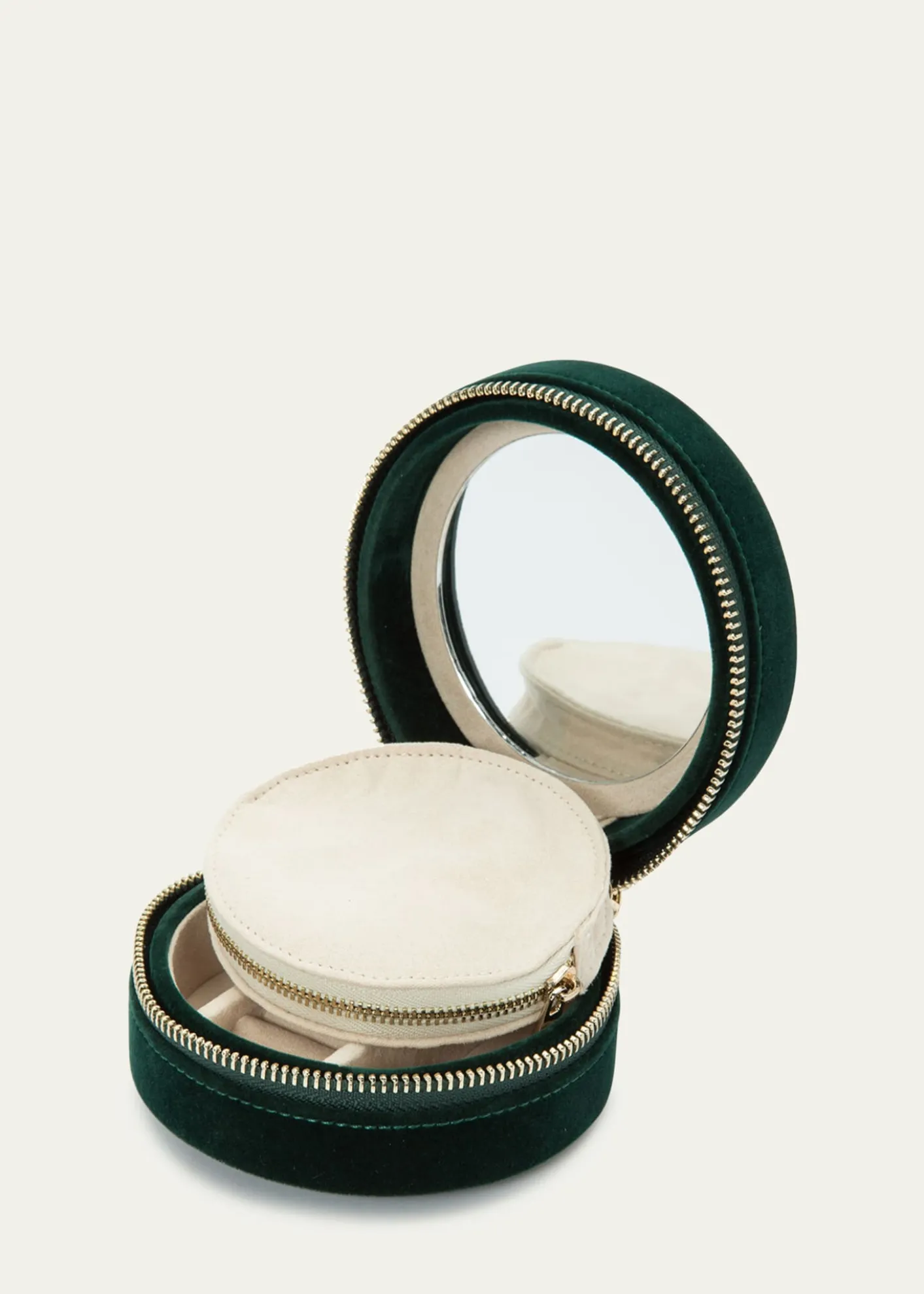WOLFZoe Round Travel Jewelry Case