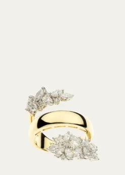 Yeprem18K Yellow and White Gold Diamond Wrap Ring