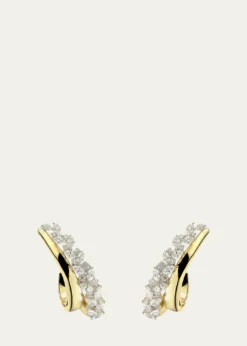 Yeprem18K Yellow and White Gold Diamond Ear Climber