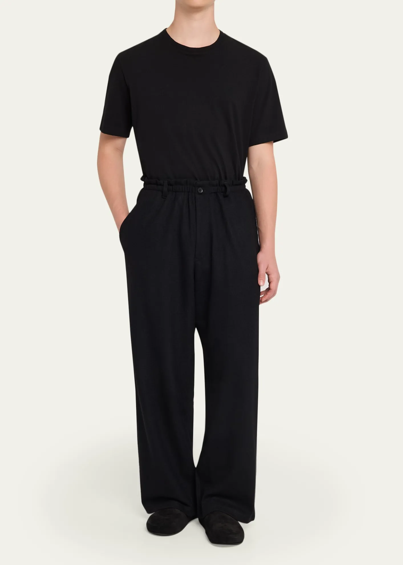 Yohji YamamotoMen's Wool Jersey Pants