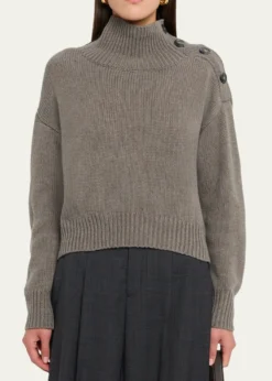 Yves SalomonButtoned Wool-Cashmere Sweater