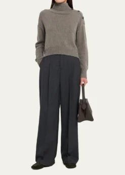 Yves SalomonButtoned Wool-Cashmere Sweater